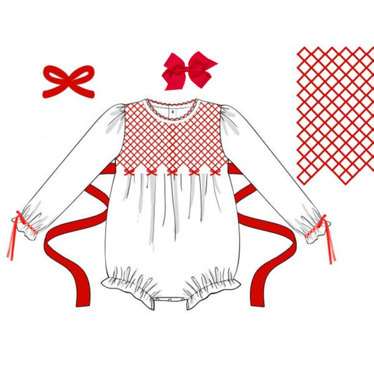 BULLION BOWS GEOMETRIC SMOCKED BUBBLE