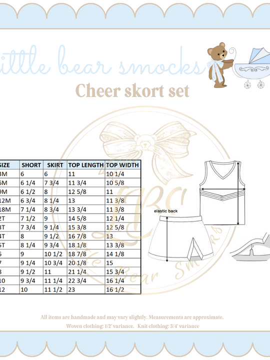 CHEER SKORT SET