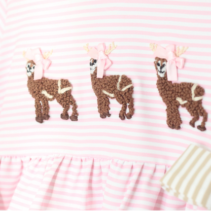 GIRLS FRENCH KNOT DEER LEGGING SET