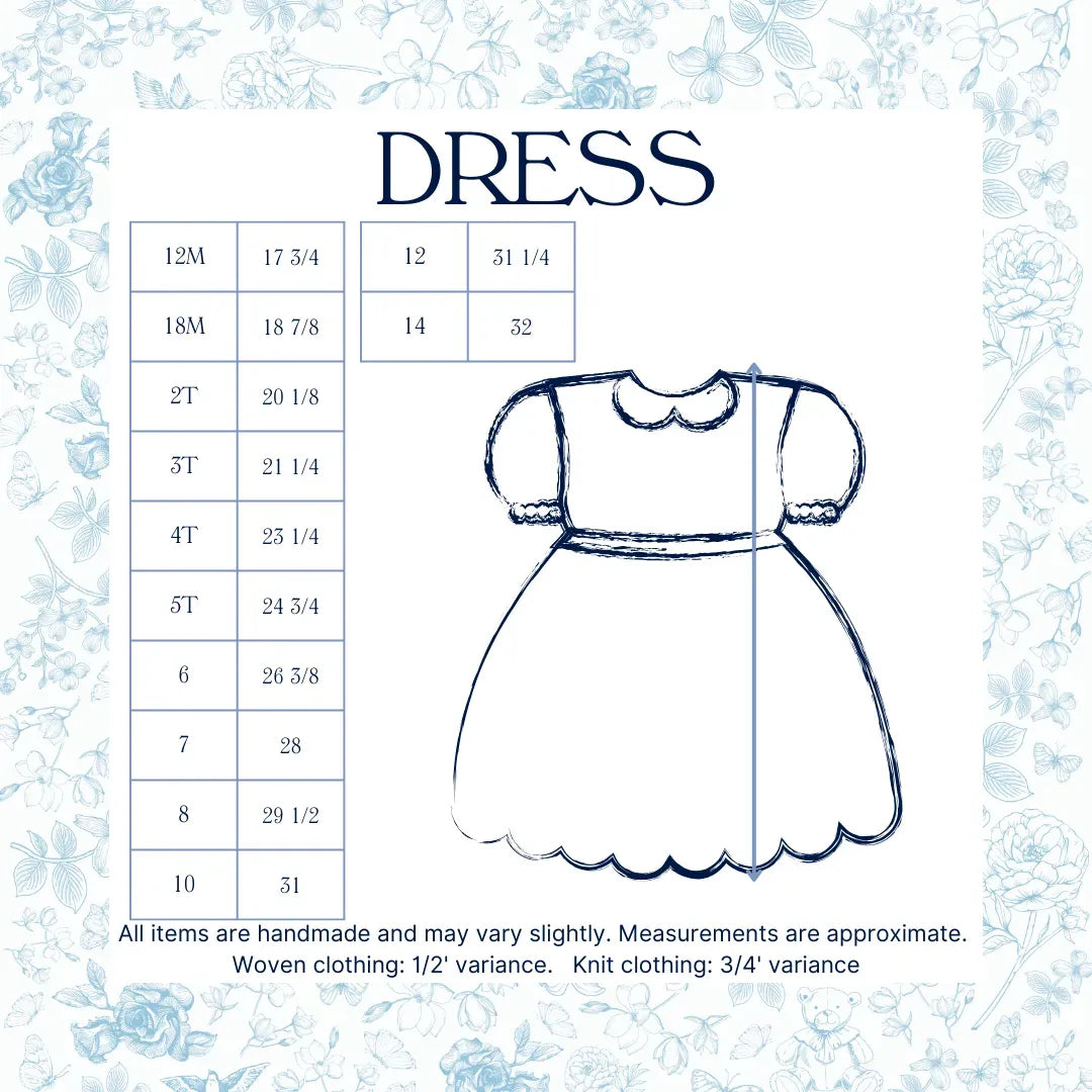 Smocked Hydrangea Ribbon Dress