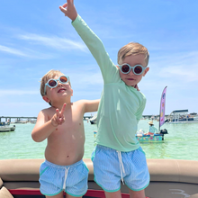 Load image into Gallery viewer, PO119 BOYS TYBEE SEERSUCKER SWIM TRUNKS