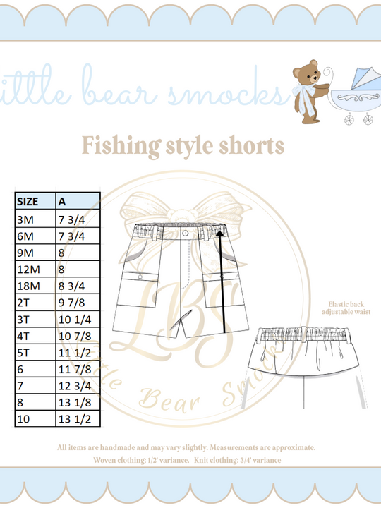 BOYS FISHING STYLE SHORTS