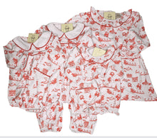 Load image into Gallery viewer, BOYS SANTA TOILE KNIT ROMPER **LAST ONE-size 12M**
