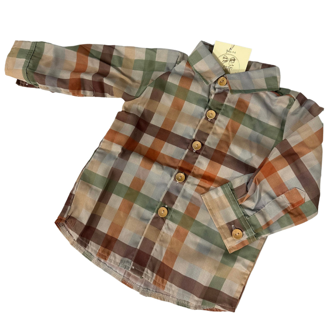 FALL PLAID BUTTON UP **LAST ONE-size 10*