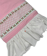 Load image into Gallery viewer, PINK ROSETTE SMOCKED PILLOWCASE