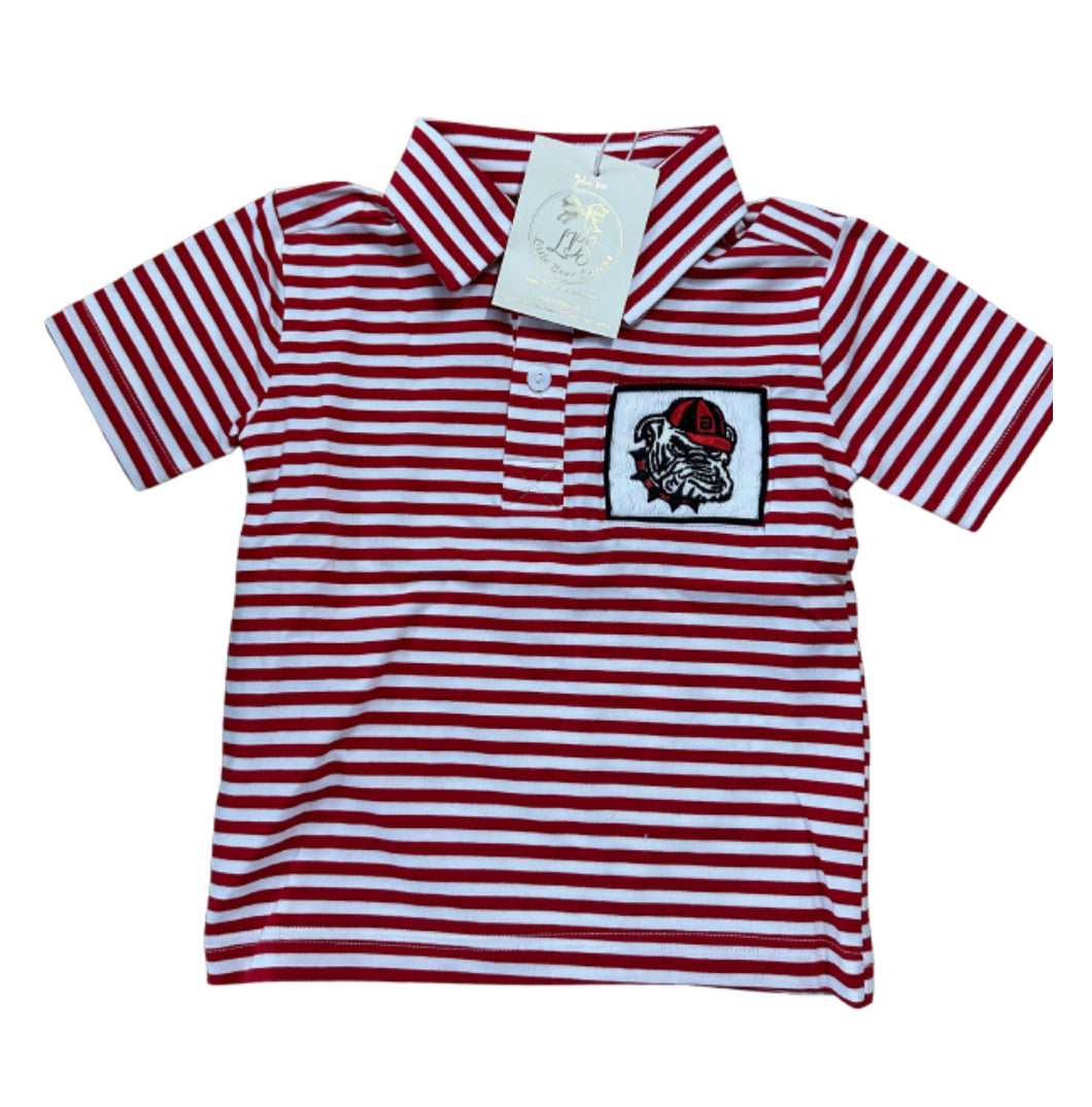 DAWG SMOCKED SQUARE POLO