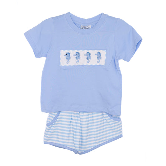 Boys Smocked Seahorses Short Set