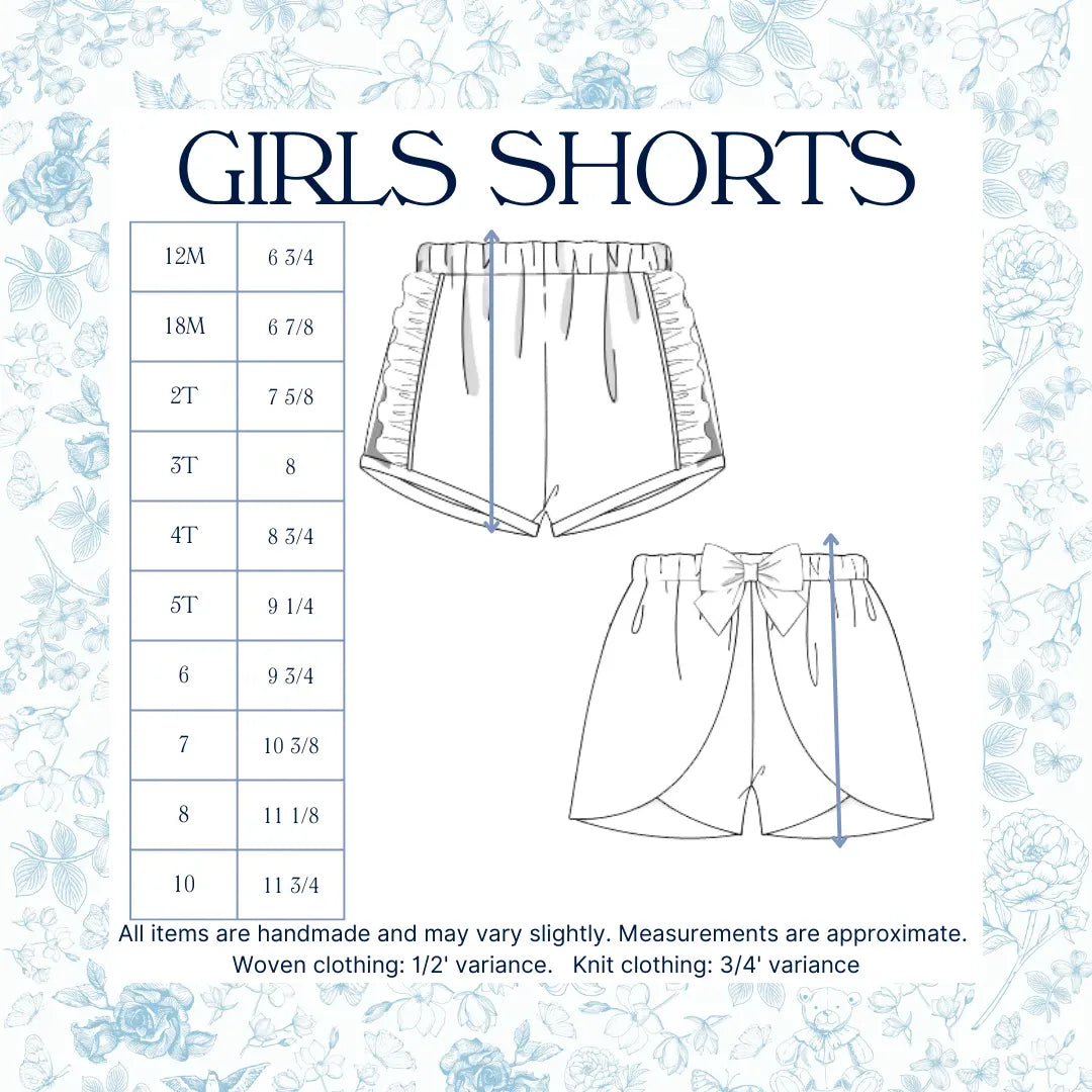 Girls Blue Shadow Embroidered Gingerbread Girls Bloomer Set