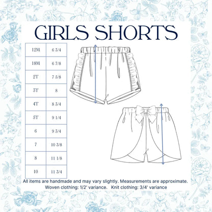 Girls Blue Shadow Embroidered Gingerbread Girls Bloomer Set