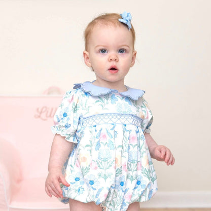 Marjorie Floral Smocked Bubble
