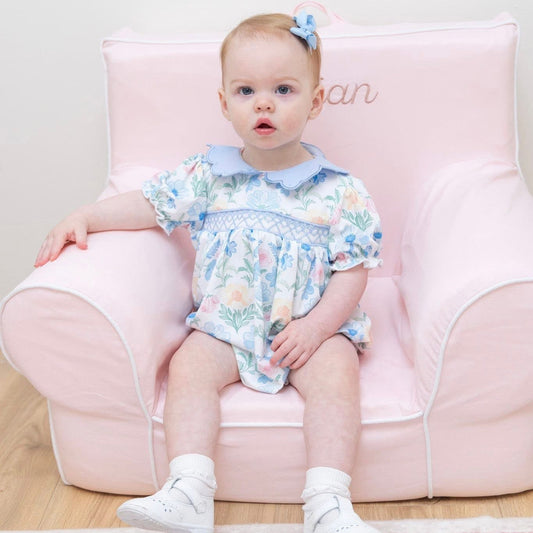 Marjorie Floral Smocked Bubble