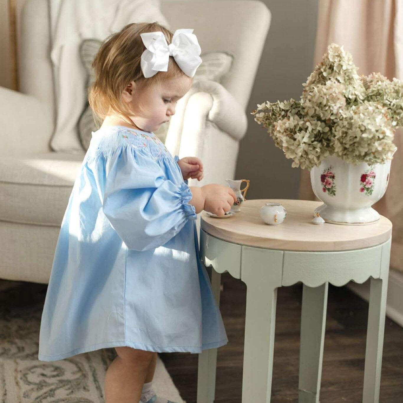 Blue Rosette Skirted Bubble