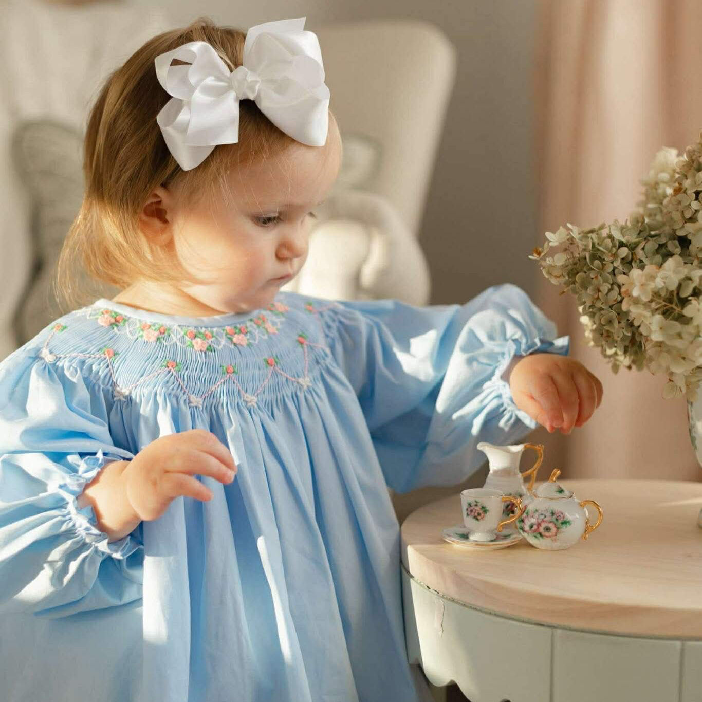 Blue Rosette Skirted Bubble