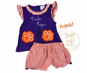T IS FOR TIGERS BLOOMER SET **LAST ONE-size 18M**