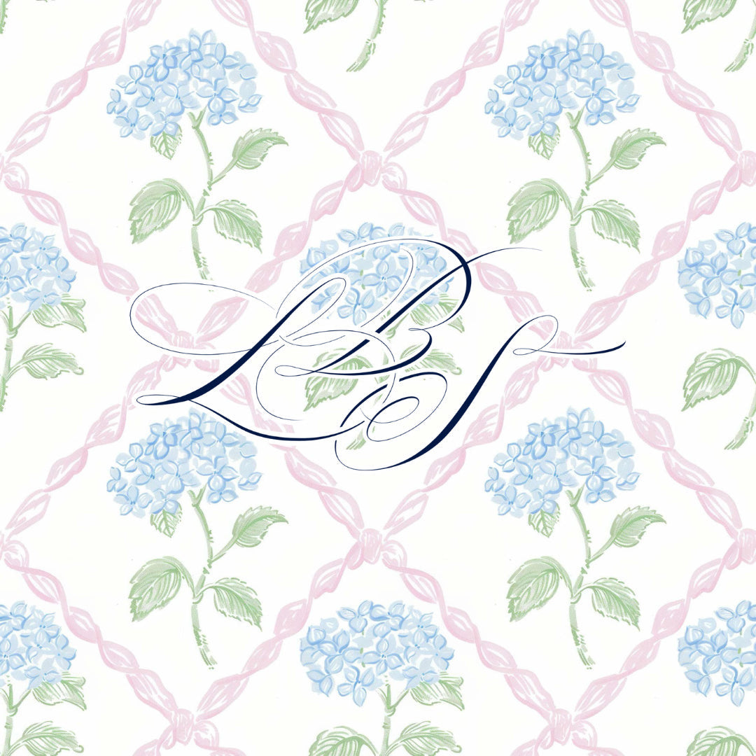 Hydrangea Name Smocked Luggage Collection