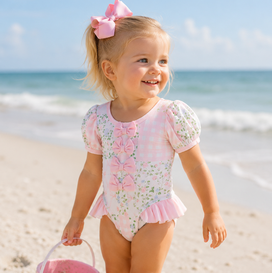 Palmer Patchwork Bows 1PC Swim