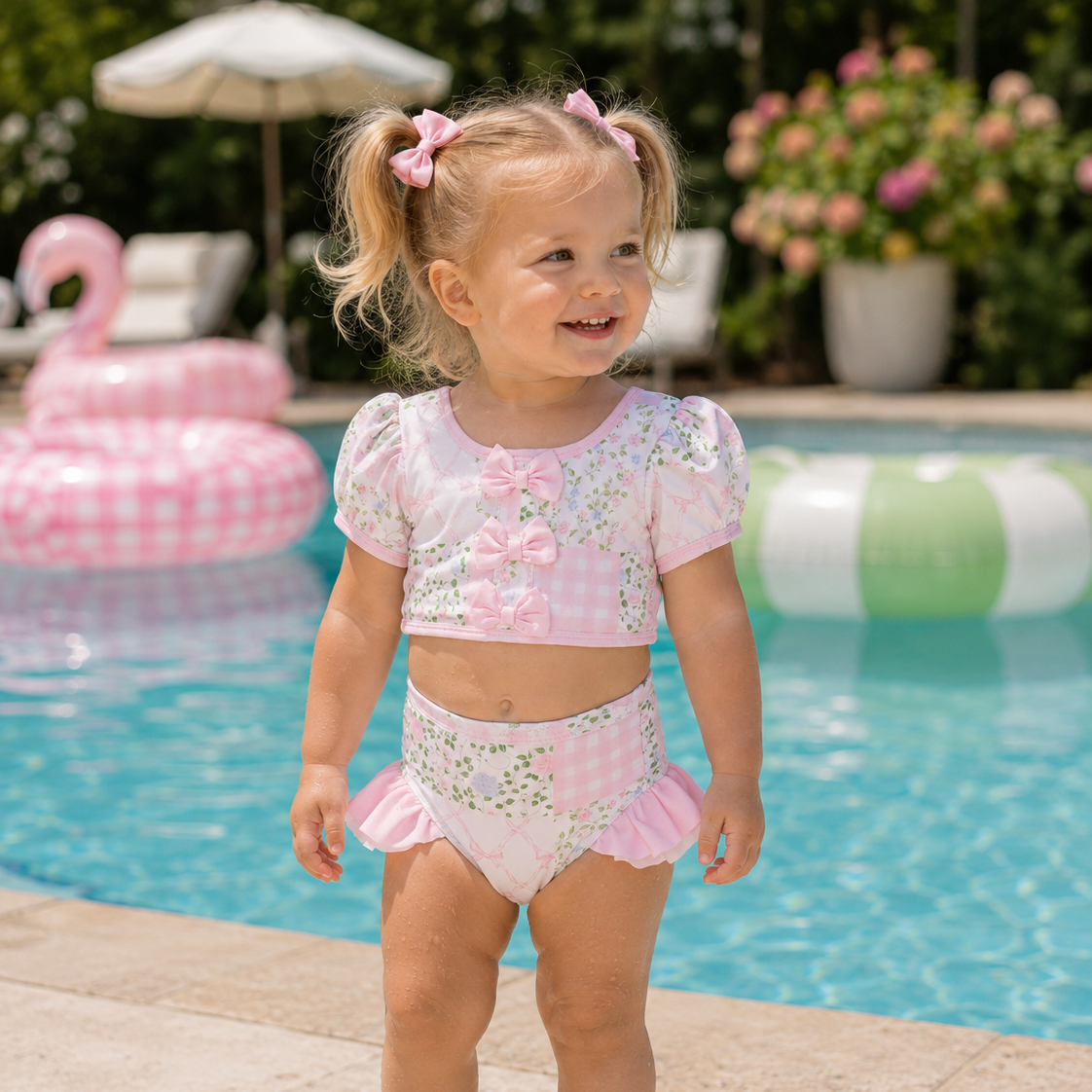 Palmer Patchwork Bows 2PC Swim