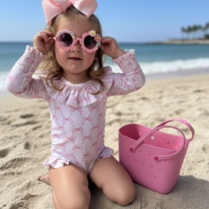 Smocked Bows Rash Guard