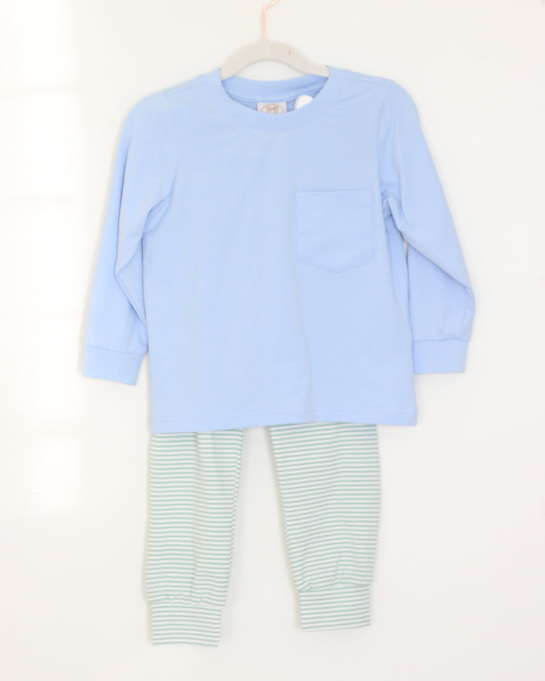 BOYS BLUE & FOAM GREEN JOGGER SET