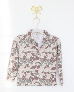 CAMO LONG SLEEVE POLO