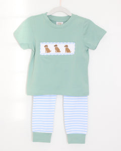 BOYS SMOCKED LABS JOGGER SET