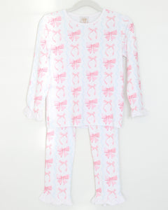 SQUIGGLE BOWS 2PC LOUNGEWEAR