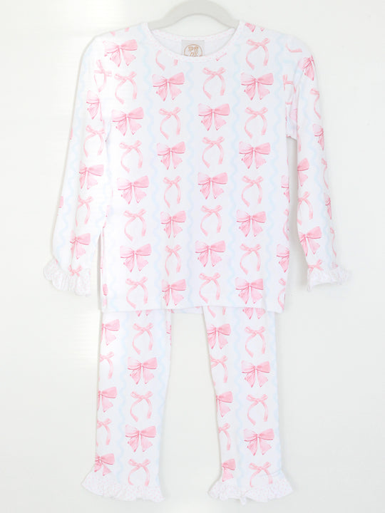 SQUIGGLE BOWS 2PC LOUNGEWEAR