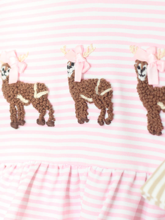 GIRLS FRENCH KNOT DEER LEGGING SET