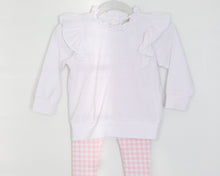 Load image into Gallery viewer, PINK BITTY DOT &amp;  GINGHAM LEGGING SET