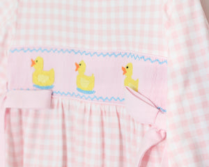 GIRLS SMOCKED DUCKIES ROMPER