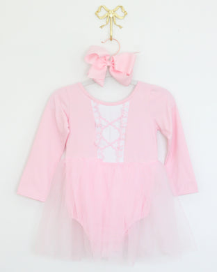 PINK TULLE & LACE LEOTARD