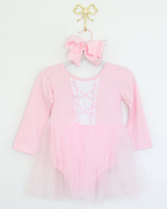 PINK TULLE & LACE LEOTARD