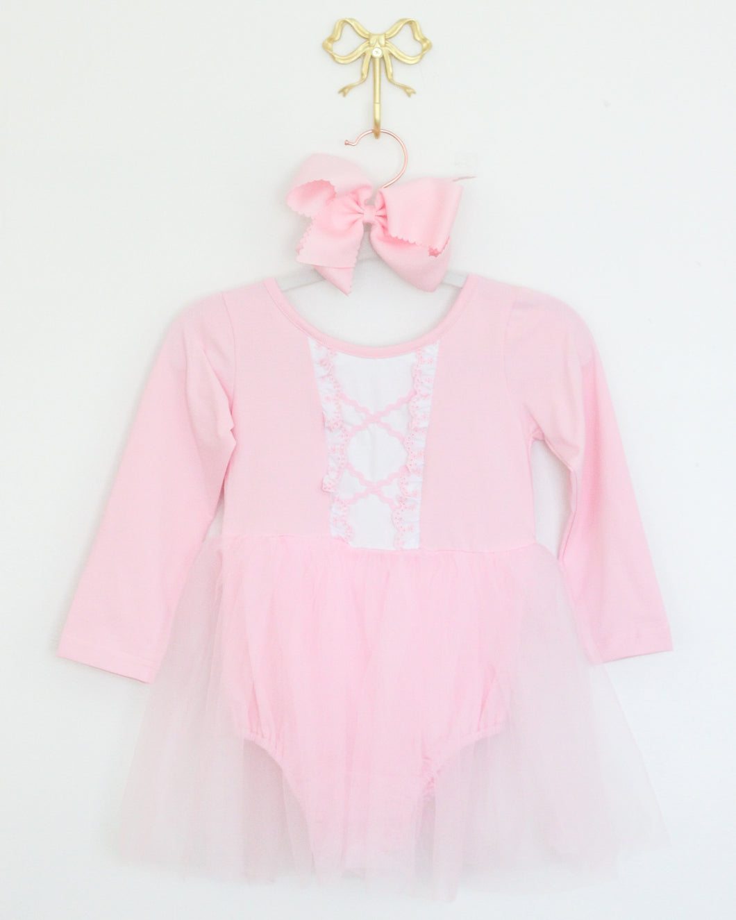 PINK TULLE & LACE LEOTARD