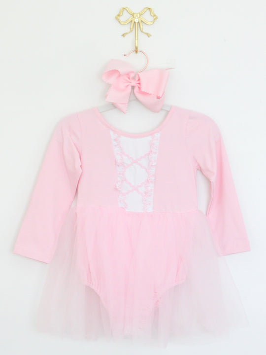 PINK TULLE & LACE LEOTARD