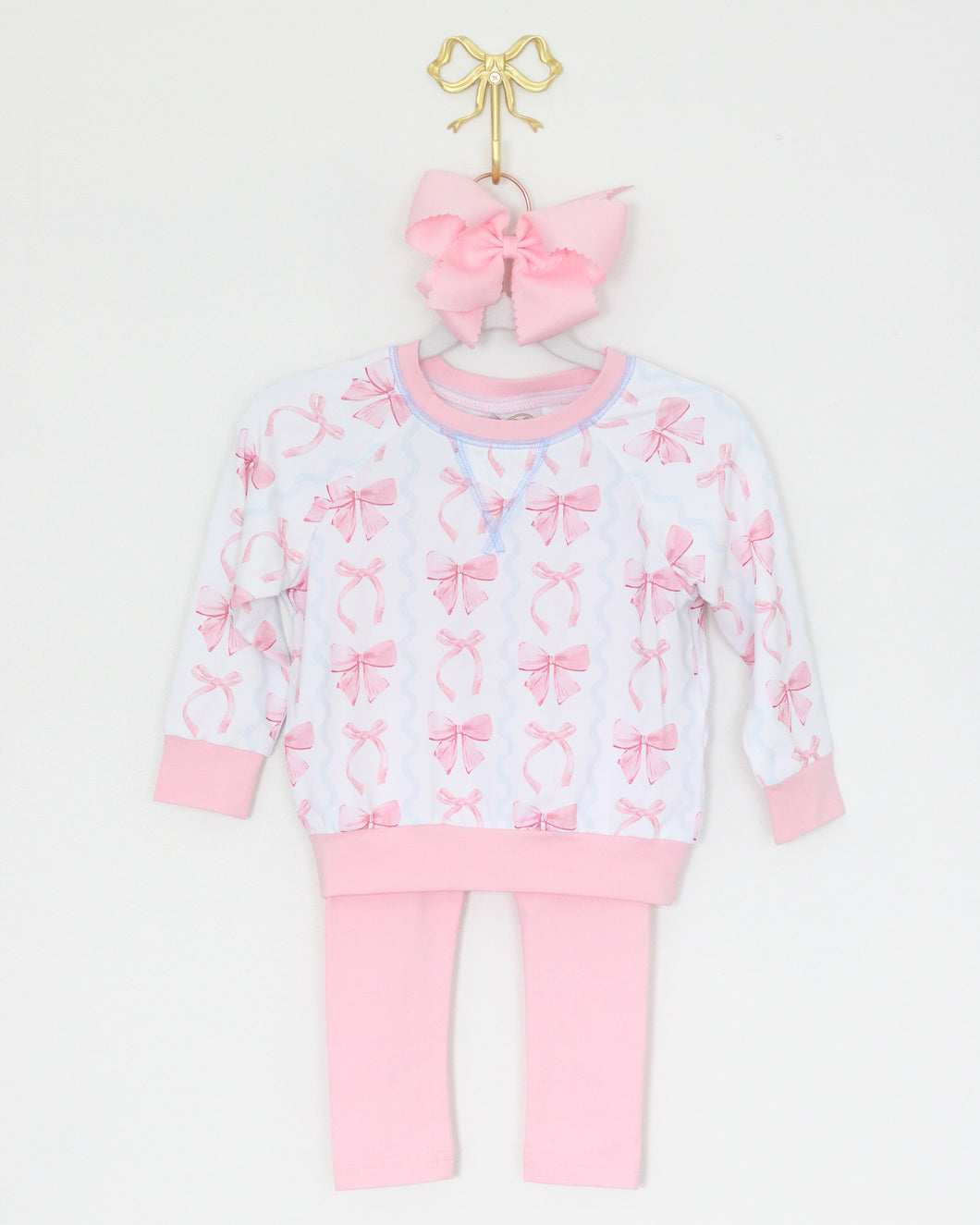 SQUIGGLE BOWS LEGGING SET