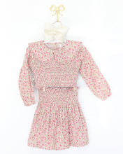 Load image into Gallery viewer, MAUVE FLORAL COLLAR SMOCKED SKIRT SET