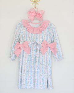 DOROTHY FLORAL BOW DRESS