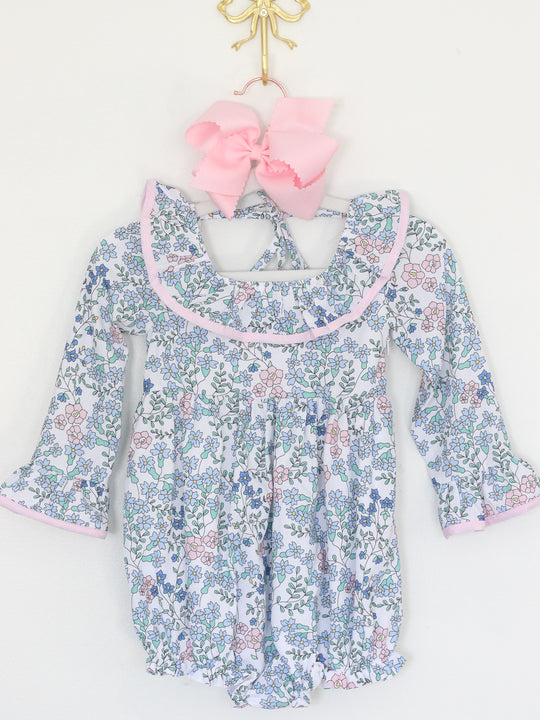 PINK & BLUE FLORAL RUFFLE BUBBLE