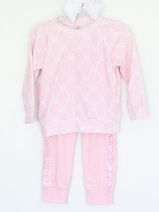 PINK BOWS JOGGER SET