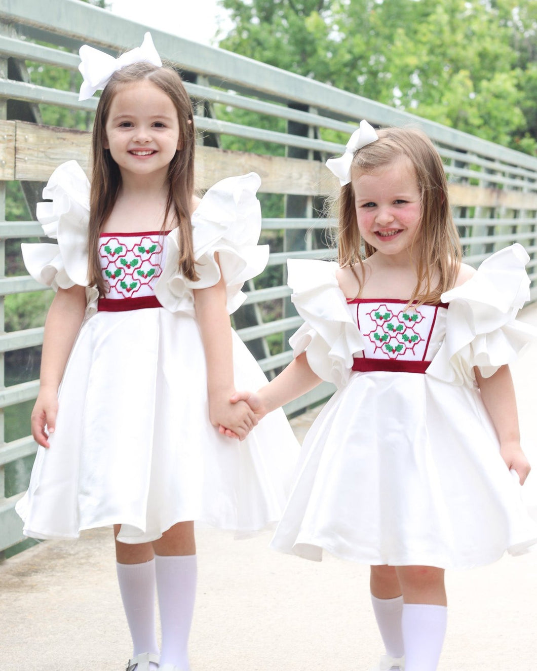 HOLLY SMOCKED TAFFETA DRESS