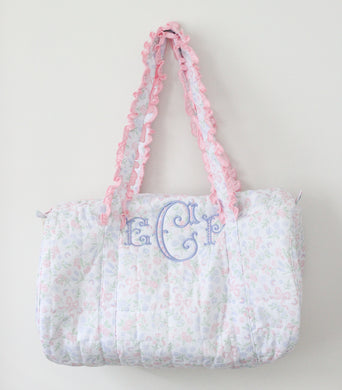 PASTEL FLORAL & BOWS QUILTED DUFFEL