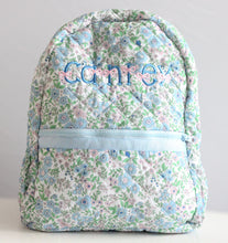 Load image into Gallery viewer, WESLIE FLORAL QUILTED BACKPACK