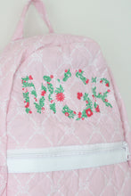 Load image into Gallery viewer, PINK BOWS QUILTED BACKPACK