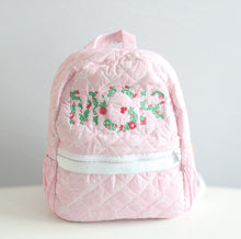 Load image into Gallery viewer, PINK BOWS QUILTED BACKPACK