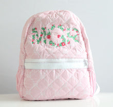 Load image into Gallery viewer, PINK BOWS QUILTED BACKPACK