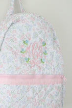 Load image into Gallery viewer, PASTEL FLORAL &amp; BOWS QUILTED BACKPACK