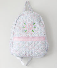 Load image into Gallery viewer, PASTEL FLORAL &amp; BOWS QUILTED BACKPACK