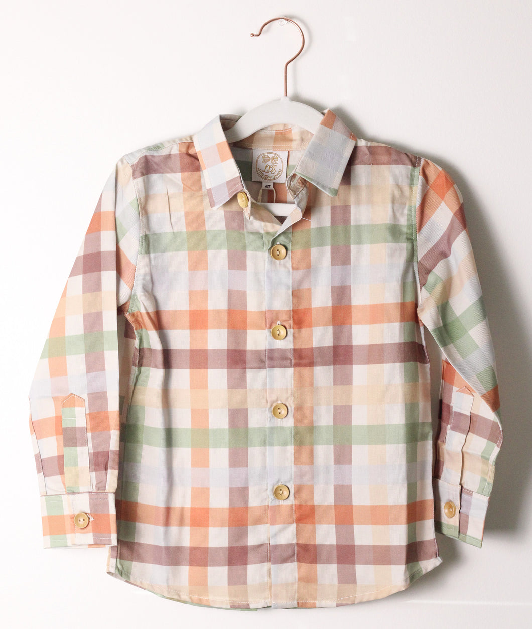 BOYS FALL PLAID BUTTON UP