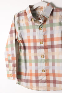 BOYS FALL PLAID BUTTON UP