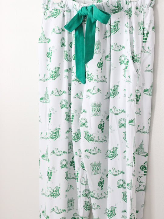 ADULT GREEN TOILE LOUNGE PANTS